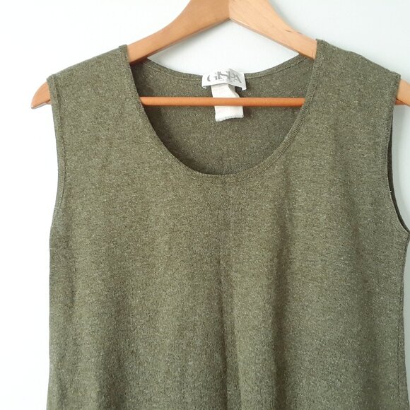 Vintage 90s Linen Blend Top Made in Italy - Picture 2 of 8